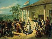 Nicolaas Pieneman The submission of Diepo Negoro to Lieutenant-General Hendrik Merkus Baron de Kock china oil painting artist